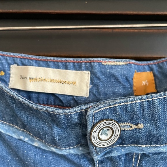 Pilcro and the Letterpress Blue Wide Leg Vintage Style Chino Jean - Picture 3 of 7